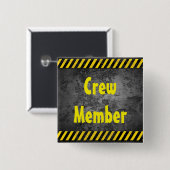 Badge Carré 5 Cm Thème de construction (Devant & derrière)
