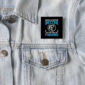 Badge Carré 5 Cm Thème pêche (En situation)