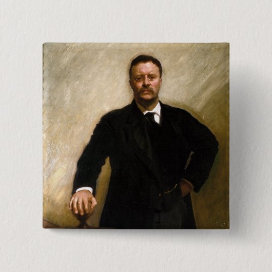 Badge Carré 5 Cm Théodore Roosevelt (Devant)
