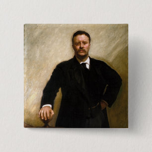 Badge Carré 5 Cm Théodore Roosevelt