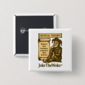 Badge Carré 5 Cm Théorie critique (Devant & derrière)