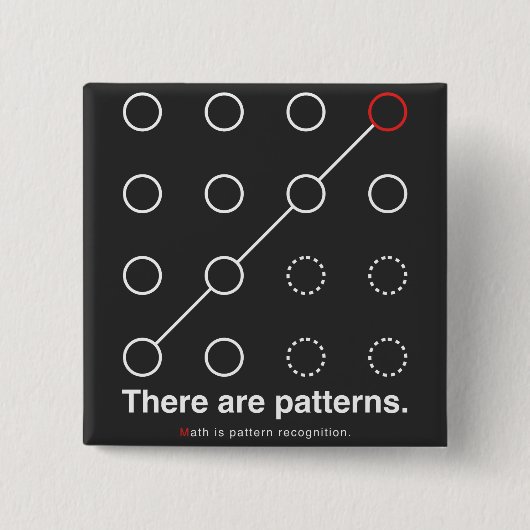 Badge Carré 5 Cm There_are_patterns (Devant)