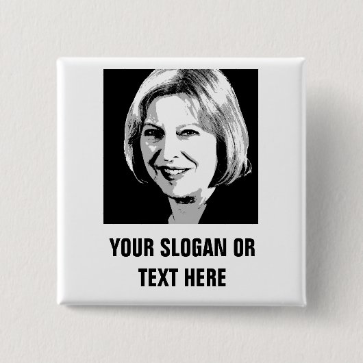 Badge Carré 5 Cm Theresa peut faire face à l'icône - (Devant)