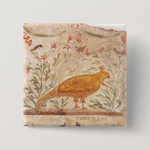 Badge Carré 5 Cm thermopolium dépeignant Phoenix et inscription