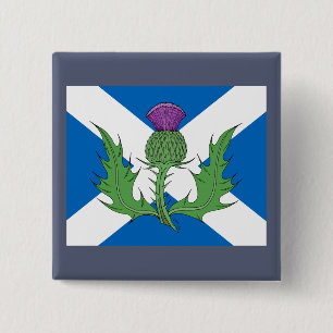 Badge Carré 5 Cm Thistle écossais et sel