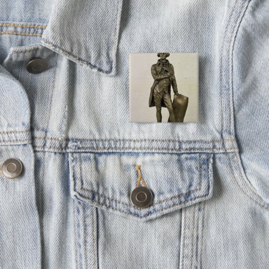 Badge Carré 5 Cm Thomas Jefferson (En situation)