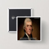 Badge Carré 5 Cm Thomas Jefferson Trickdown Cadeaux et cartes (Devant & derrière)