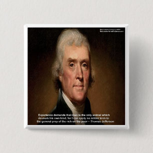 Badge Carré 5 Cm Thomas Jefferson Trickdown Cadeaux et cartes