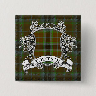 Badge Carré 5 Cm Thomson Tartan Shield