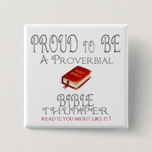 Badge Carré 5 Cm Thumper biblique proverbiale (Devant)