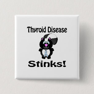 Badge Carré 5 Cm Thyroid Maladie pue conception de la sensibilisati