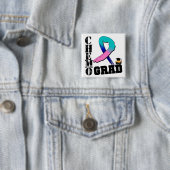 Badge Carré 5 Cm Thyroïde Cancer Chemo Grad (En situation)
