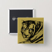 BADGE CARRÉ 5 CM TIGER (Devant & derrière)