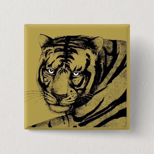 BADGE CARRÉ 5 CM TIGER (Devant)