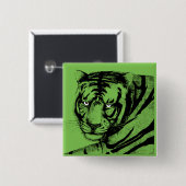 BADGE CARRÉ 5 CM TIGER (Devant & derrière)