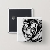 BADGE CARRÉ 5 CM TIGER (Devant & derrière)