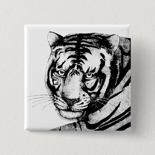 BADGE CARRÉ 5 CM TIGER (Devant)