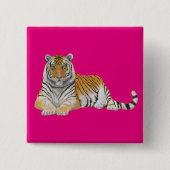 Badge Carré 5 Cm Tigre (Devant)