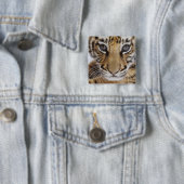 Badge Carré 5 Cm Tigre CUB (En situation)