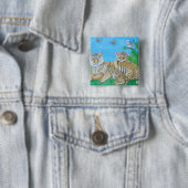 Badge Carré 5 Cm tigres (En situation)