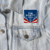Badge Carré 5 Cm Tim Scott 2024 (En situation)