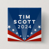 Badge Carré 5 Cm Tim Scott 2024 (Devant)