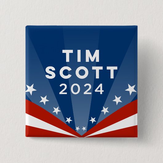 Badge Carré 5 Cm Tim Scott 2024 (Devant)