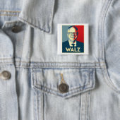Badge Carré 5 Cm Tim Walz (En situation)