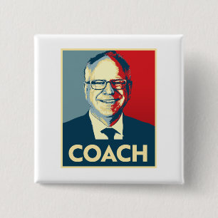Badge Carré 5 Cm Tim Walz COACH