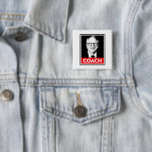 Badge Carré 5 Cm Tim Walz COACH (En situation)