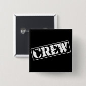 Badge Carré 5 Cm Timbre d'équipage (Devant & derrière)