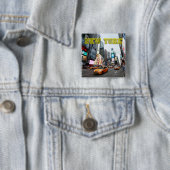 Badge Carré 5 Cm Times Square (En situation)
