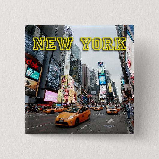 Badge Carré 5 Cm Times Square (Devant)