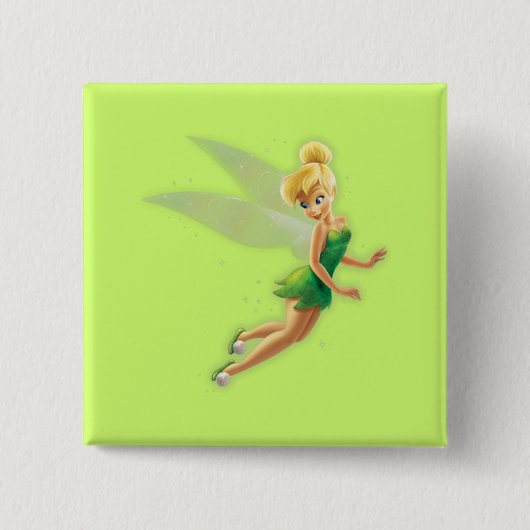Badge Carré 5 Cm Tinker Bell Button (Devant)