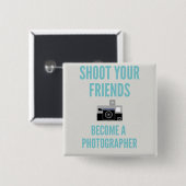 Badge Carré 5 Cm Tirez vos amis ! (Devant & derrière)