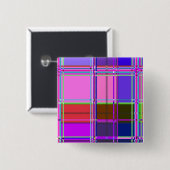 Badge Carré 5 Cm Tissu Couleurs Carrés (Devant & derrière)