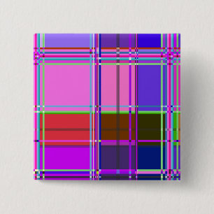 Badge Carré 5 Cm Tissu Couleurs Carrés