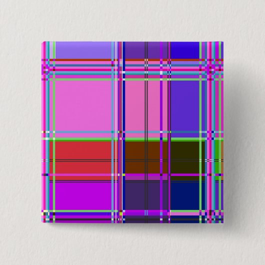 Badge Carré 5 Cm Tissu Couleurs Carrés (Devant)