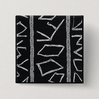 Badge Carré 5 Cm Tissu Mudcloth africain caribéen de luxe sophistiq