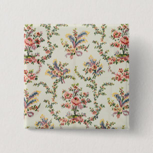 Badge Carré 5 Cm Tissu tissé pour la Reine Marie Antoinette chez l
