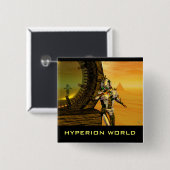BADGE CARRÉ 5 CM TITAN DANS LE DÉSERT D'HYPERION (Devant & derrière)