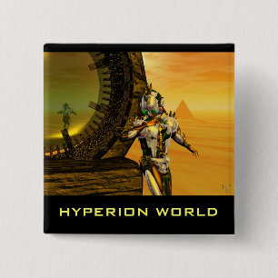 BADGE CARRÉ 5 CM TITAN DANS LE DÉSERT D'HYPERION