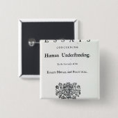 Badge Carré 5 Cm Titlepage 'des essais philosophiques (Devant & derrière)