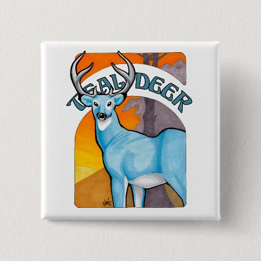 Badge Carré 5 Cm TL ; Bouton de DR (Devant)