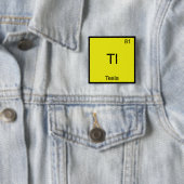 Badge Carré 5 Cm Tl - Tesla Funny Chimie Élément Symbole T-Shirt (En situation)
