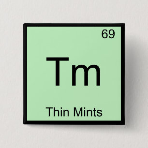 Badge Carré 5 Cm Tm - T-shirt symbole d'élément de chimie drôle Thi