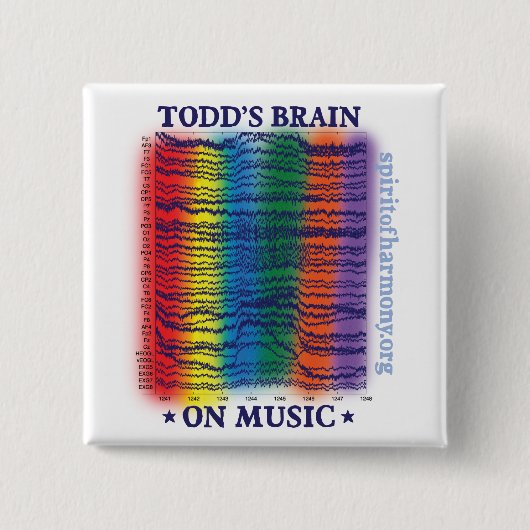 Badge Carré 5 Cm todd-cerveau (Devant)
