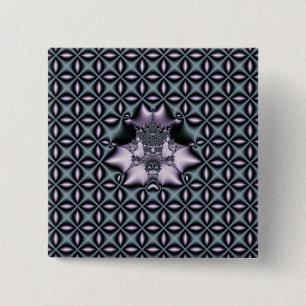 Badge Carré 5 Cm Toile violette