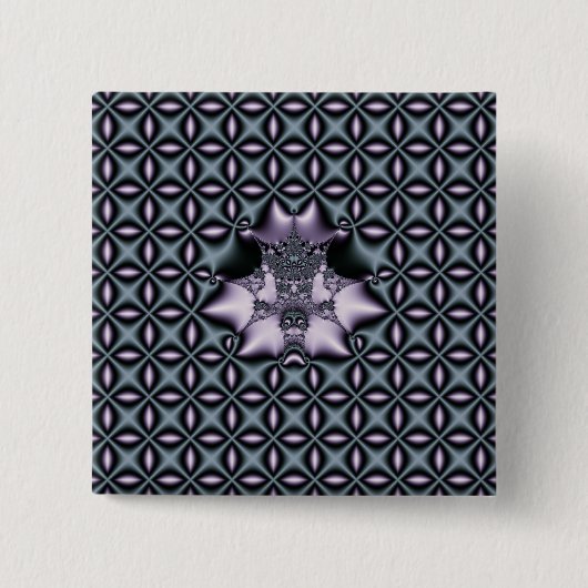 Badge Carré 5 Cm Toile violette (Devant)
