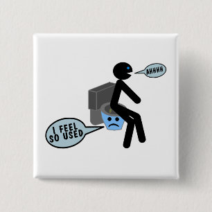 Badge Carré 5 Cm Toilette utilisée